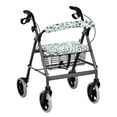 thumbnail image 1 of HELLHERO Removable Rollator Seat Back Cover Rollator Walker Seat Covers Fresh Green Leaf Theme for The Elderly Stain Proof Easy Fit, 1 of 7