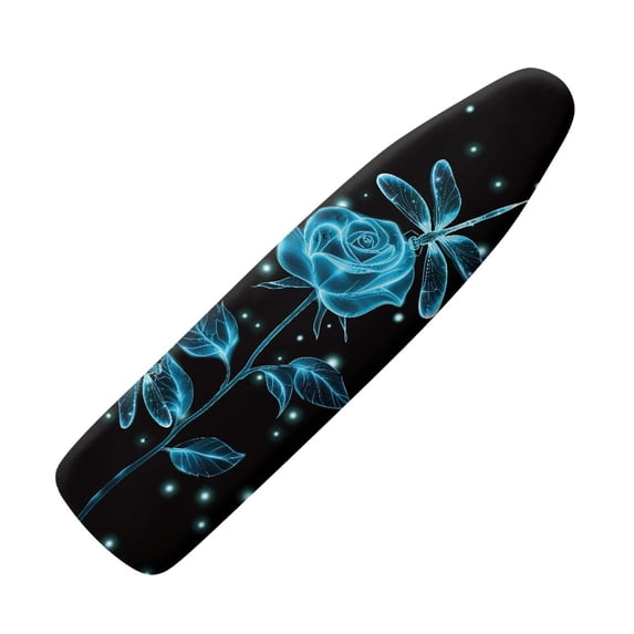 HELLHERO Replacement Valentines Day Ironing Board Cover Easy Fit Soft Elastic Edge, Dragonfly Rose Flowers