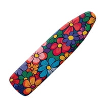 HELLHERO Retro Colourful Pop Floral Print Ironing Protector for Ironing Board, Ironing Board Cover Protector with Elastic Edge, Non Stick Stain and Scorch Resistant Household Iron Board Covers