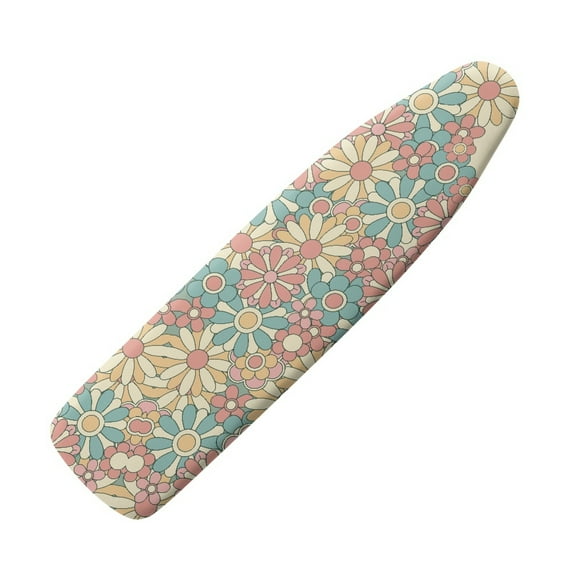 HELLHERO Retro Daisies Ironing Board Pad Covers Ironing Board Protector Hook and Loop Fastener Straps for Home Laundry Room Use Home