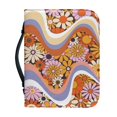 thumbnail image 1 of HELLHERO Retro Floral Print Bible Cover with Storage Bookmark Belt Church Bible Bag for Outdoor Study, PU Leather Bible Covers for Bible Study, 1 of 12