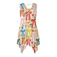 thumbnail image 1 of HELLHERO Ribbon Sleeveless Sundress, Side Pockets Summer Sleeveless Dress with Irregular Hem Asymmetric for Party, 1 of 8
