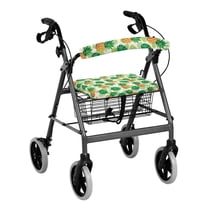 HELLHERO Rollator Walker Cover Removable and Washable Back Cover for Seniors Quick Installation Breathable Pineapple