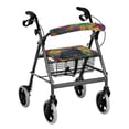 thumbnail image 1 of HELLHERO Rollator Walker Cover Waterproof Walker Seat Cushion Cover for Elderly Fits Rollators Dust Proof for Easy Installation, Black Cat Sunflower, 1 of 7