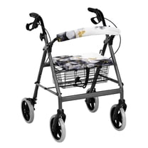 HELLHERO Rollator Walker Seat and Backrest Rollbar Covers Set Seat and Backrest Covers Machine Washable Stretchable Material Secure Fit for Elderly