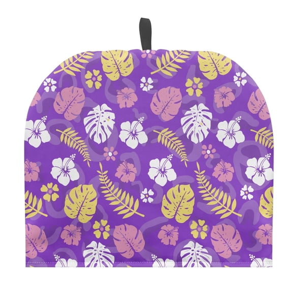 HELLHERO Romantic Purple-Hued Tropical Flowers Teapot Dust Cover Keep Warm Insulation Easy to Use & Clean for Household