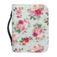 thumbnail image 1 of HELLHERO Rose Bible Protective Bible Hand Bag with Zipper Closure Large Capacity Bible Carrying Case for Church, PU Leather Bible Case for Bible Study, 1 of 12