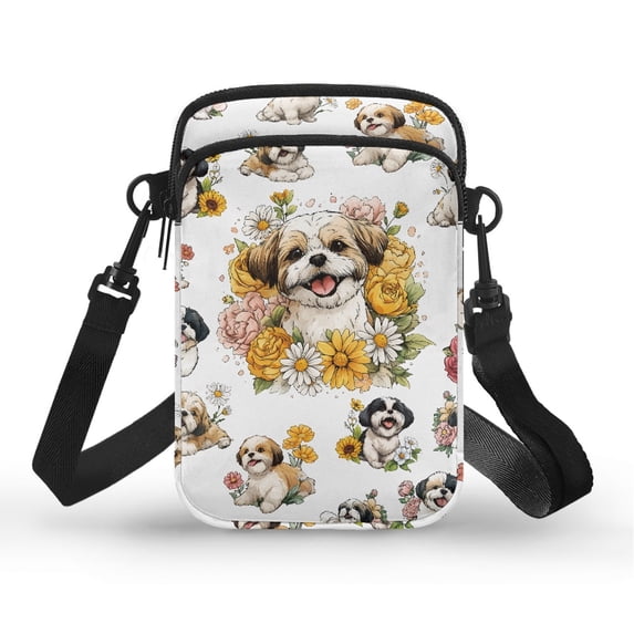 HELLHERO Rose Floral Pattern Crossbody Small Bags Trendy, Women Adjustable Shoulder Strap for Casual Use, Casual Travel