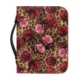 thumbnail image 1 of HELLHERO Rose Leopard Print Design Bible Carrying Case Protective for Bible Study Church Prayer, PU Leather Waterproof Bible Cover, 1 of 12