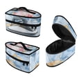 thumbnail image 1 of HELLHERO Rose Marble Texture Pattern Portable Iron Storage Bag 11.8x6.69x5.5 Inches Handheld Lightweight Organizer, Bag Only, 1 of 6