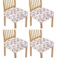 thumbnail image 1 of HELLHERO Rose Print Dining Chair Covers Set of 4, Universal Dining Room Chair Seat Cover, Chairs Seat Slipcovers for Kitchen with Elastic Band, 1 of 7