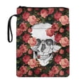 thumbnail image 1 of HELLHERO Rose Skull Bloom 11.4 Inch X 8.66 Inch Polyester Book Sleeve Cover - Book Storage Bag for Classroom Library, Bible, 1 of 8