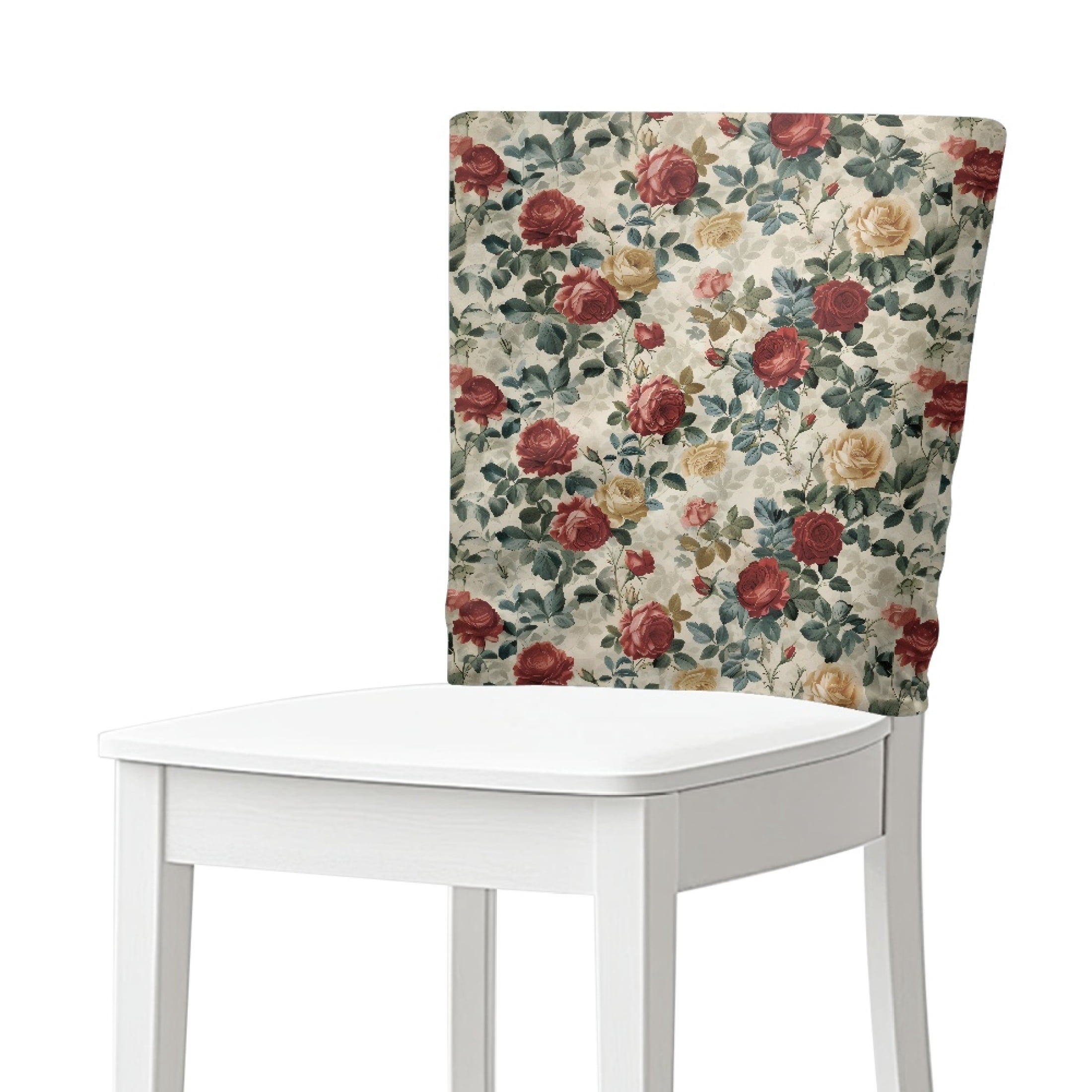 HELLHERO Rose Soft Dining Chair Back Covers with Washable, Stretchable ...