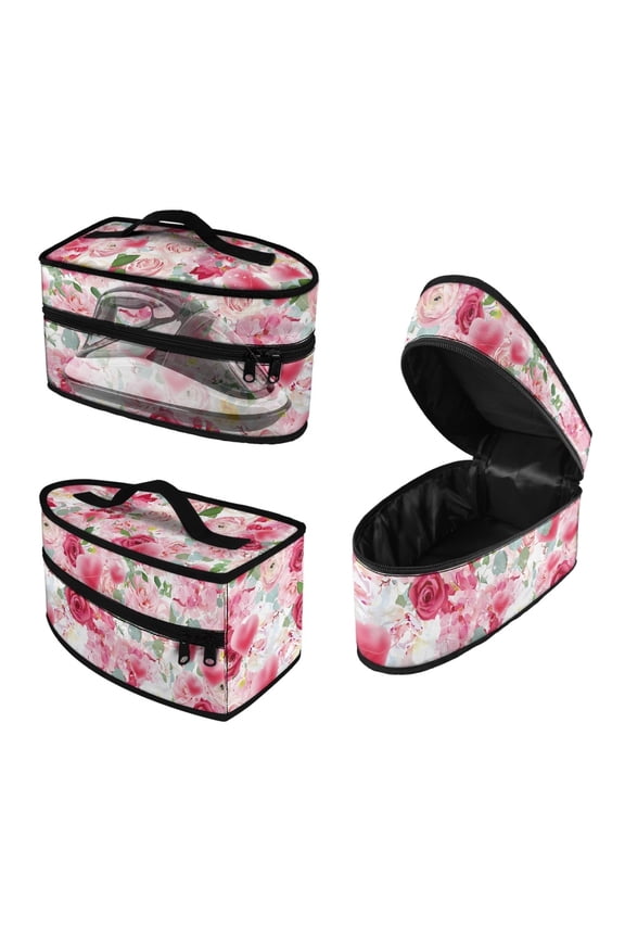 Roses Love Dustproof Travel Iron Storage Bag with Handle Steam Iron Carrying Case Handheld Travel Case, Bag Only