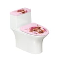 thumbnail image 1 of HELLHERO Roses Toilet Seat Covers & Elastic Bottom Toilet Lid Cover and Toilet Tank Lid Cover for Indoor Home, Polyester Fabric, Easy to Clean, 1 of 8