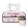 thumbnail image 1 of HELLHERO Salamander Donut Pattern Sewing Machine Pad with 4 Pockets to Store Bobbins Foldable Polyester Fabric Easy to Use for Friend Family Present, 1 of 5
