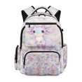 thumbnail image 1 of HELLHERO Salamander Floral Pattern Breathable Backpack with Front Pocket Spacious Multi-pocket Bookbag, Lightweight 17 Inch Book Bag for Elementary School Preschool, 1 of 8