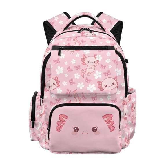 HELLHERO Salamander Pattern Adjustable Straps Schoolbags for Back to School Camping, Lightweight Multi-Pocket 600D Polyester School Bag