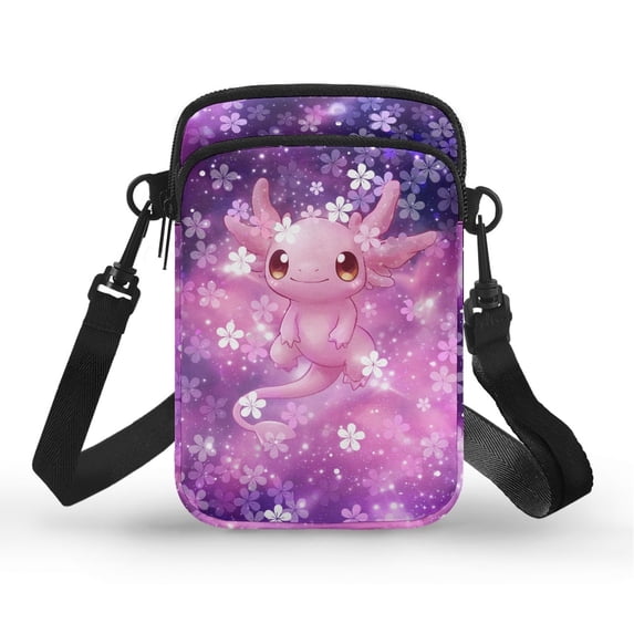 HELLHERO Salamander and Daisy Pattern Birthday or Christmas Gift Lightweight Crossbody Bags Unique Gift for Casual Use