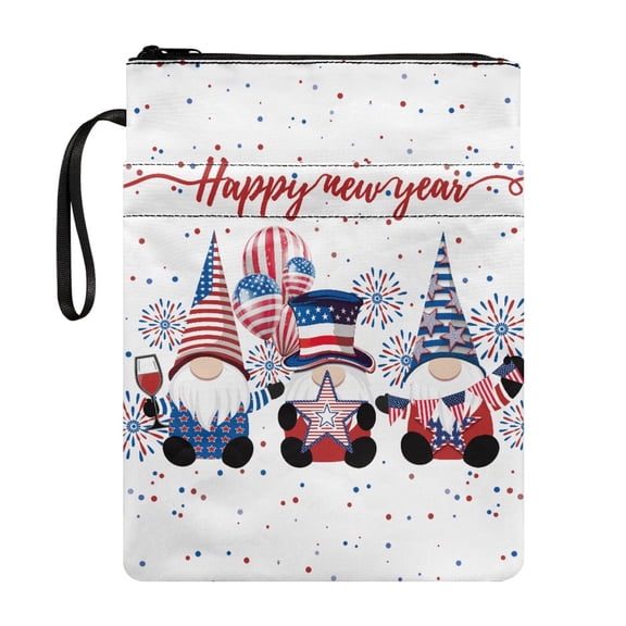 HELLHERO Santa Claus Book Sleeve Protector Pouch Church Bag Washable Bible Book Carrying Bag Waterproof with Bible Tote Bags 8.66 x 11.42 Book Cover