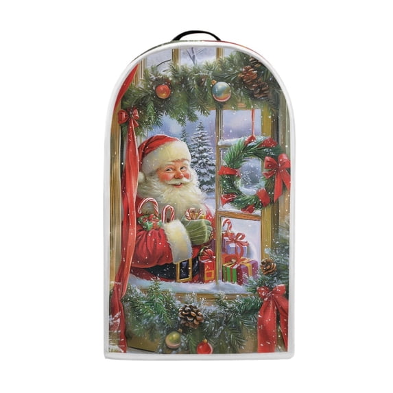 HELLHERO Santa Claus Pattern 1Set Coffee Machine Dust Cover Polyester Protective for Women