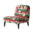 thumbnail image 1 of HELLHERO Santa Claus Smooth Armless Accent Chair Protector with Stretch Elastic Bottom, Dustproof Armless Accent Chair Cover, 1 of 8