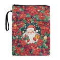 thumbnail image 1 of HELLHERO Santa with Gift Boxes and Poinsettias Notebook Wraps with Washable Polyester Fabric Zipper Pouch with Zipper for Stationery, Accessories Book Storage Bag, 1 of 8