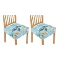 thumbnail image 1 of HELLHERO Sea Turtle Print Dining Chair Seat Cover Set of 2, Stretchable Dining Chair Seat Covers Stretch, Easy Install Chairs Covers for Kitchen, Blue, 1 of 7