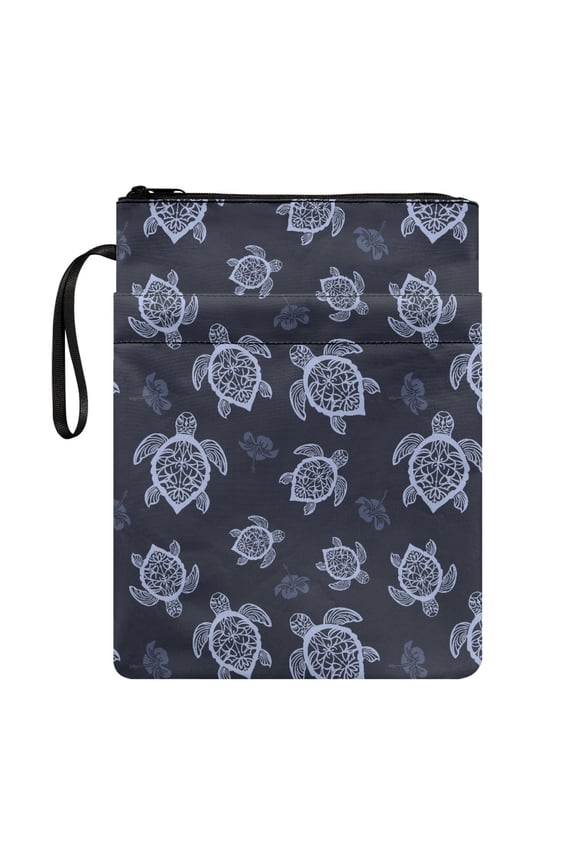 Sea Turtles Gift Bag Book Cover Sleeve Pouch with Pocket Book Protection Polyester for Men Hardcover Notebook Paperbacks Storage & Portability Zipper