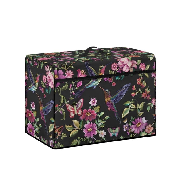 HELLHERO Sewing Dust Cover Floral and Hummingbird Lightweight Dust Cover Simple Keep Clean and Safe Easy Storage