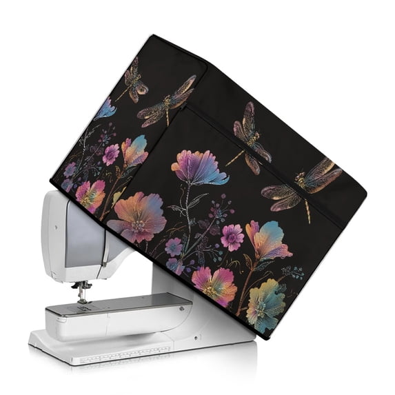 HELLHERO Sewing Machine Cover 17.7x8.6x12.5 Inch Waterproof Dustproof Protector Lightweight Protective Butterfly Flower