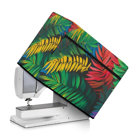 HELLHERO Sewing Machine Cover Colorful Palm Leaf Pattern Portable Protective Cover Polyester Home Accessories
