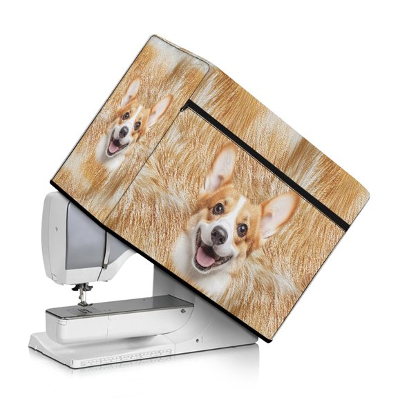 HELLHERO Sewing Machine Cover Dog Pattern Dustproof Cover Easy to Store Easy Storage Foldable