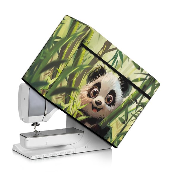 HELLHERO Sewing Machine Cover Panda Bamboo Pattern Washable Universal