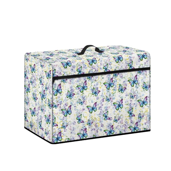 HELLHERO Sewing Machine Cover Watercolor Butterfly Pattern Universal Protection Cover Easy Storage Store Daily Items