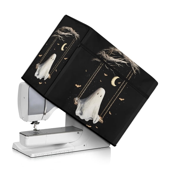 HELLHERO Sewing Machine Dust Cover with Tote Handle and Pocket Phantom Pocket for Most Singer and Brother Sewing Machine