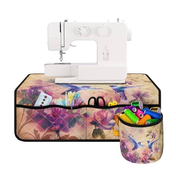 HELLHERO Sewing Machine Mat Beautiful & Practical Fusion Easy to Clean Non Slip for Travelling, Hummingbird