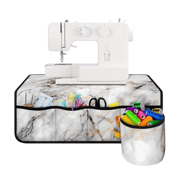 HELLHERO Sewing Machine Mat Durable with Storage Cylinder for Most Sewing Machines