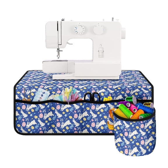 HELLHERO Sewing Machine Mat Lightweight Beautiful & Practical Fusion for Most Sewing Machines, Mother's Day, Blue Rabbit