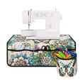 thumbnail image 1 of HELLHERO Sewing Machine Mat with 4 Pockets Foldable Polyester Fabric Foldable Dustproof for Christmas, Butterfly, 1 of 5