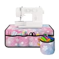 thumbnail image 1 of HELLHERO Sewing Machine Mats Beautiful & Practical Fusion Protective Mat Blue and Pink Floral Pattern Household Accessories Durable 25.2×24.4 Inch for Mom, 1 of 5