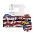 thumbnail image 1 of HELLHERO Sewing Machine Pad Storage Bag Premium Fabric Durable Dustproof for Thanksgiving, United States Flag, 1 of 5