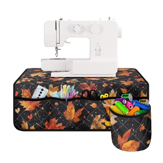 HELLHERO Sewing Machine Pad Waterproof with 4 Pockets 25.2×24.4 Inch, Thanksgiving Day