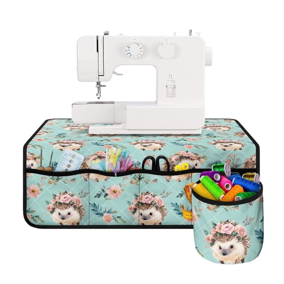 HELLHERO Sewing Machine Pad Waterproof with Storage Cylinder for Most Sewing Machines, Fall