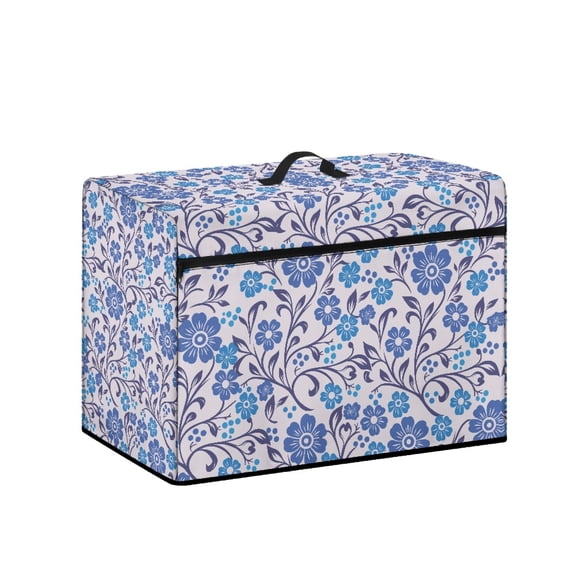 HELLHERO Sewing Machine Waterproof Cover for Extra Accessories Flowers Easy to Store 17.7 x 8.6 x 12.5 inches Store Daily Items