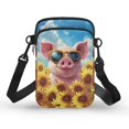 thumbnail image 1 of HELLHERO Shark Coral Pattern Polyester Adjustable Crossbody Bag Double Zipper Daily Commute or Casual Outings with Adjustable Strap, 1 of 7