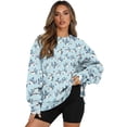 thumbnail image 1 of HELLHERO Shark Heart Print Women Pullover Top Long Sleeve Casual Oversized Sweatshirt, Crewneck Sweater Fall Fashion 2025 Size XXL, 1 of 7