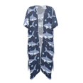 thumbnail image 1 of HELLHERO Shark Pattern Beach Cover Ups Polyester Loose Free Size Long Kimono Swimsuit Cover Up for Women, 1 of 6