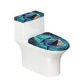 thumbnail image 1 of HELLHERO Shark Pattern Fits All Toilet Shapes Adjustable Elastic Bottom Elastic Fabric Bathroom Seat Covers Bathroom Home Elastic Installation Easy to Clean, 1 of 8