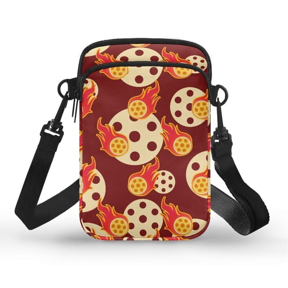 HELLHERO Shoulder Bag Polyester Double Deck Abstract Ember Splatter for Outdoor Travel Daily Use Men, Women